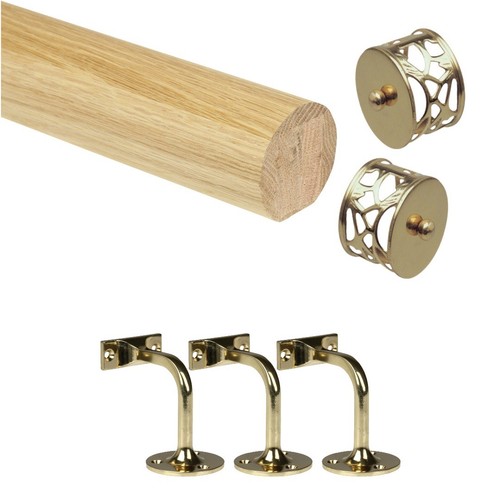 Oak mopstick handrail kit - mopstick,