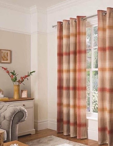 Tartan lined curtains - lined,