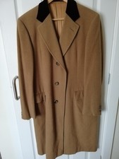 Mens Gieves & Hawkes Wool Overcoat Size 38" Chester Barrie Label