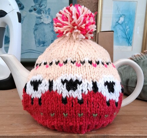 Hand knitted multi coloured - hand,