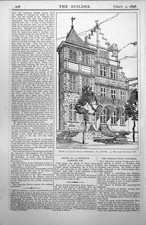 Antique Old Print Sketches London Street Architecture 13 Bramham Gardens 1898