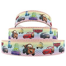 Disney Cars Grosgrain Ribbon 16/22/38mm widths 1m 2m 5m lengths Rainbow Spots