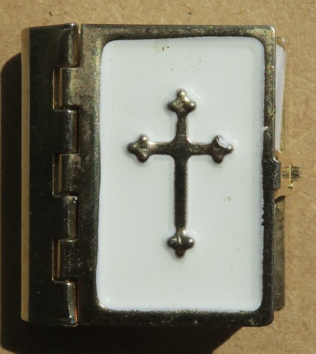 Vintage miniature locket holy - miniature,