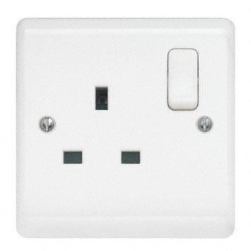 Single gang switched amp - single,