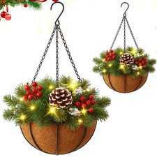 2 Pcs Winter Hanging Baskets