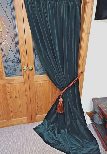 Bespoke velvet door curtain - bespoke,