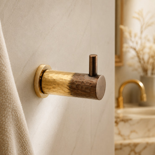 Aged brass hammered coat - aged,