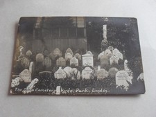POSTCARD - HYDE PARK - DOGS CEMETERY - LONDON - GRAVES - ANIMALS