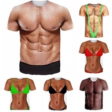 Funny 3D Fake Chest Print
