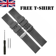 23mm Watch Strap for LUMINOX Black Silicone Rubber Diver Sport Replacement Band