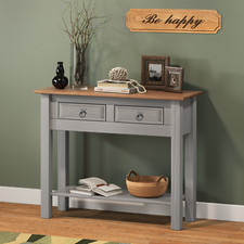 Corona console table grey wax - corona,