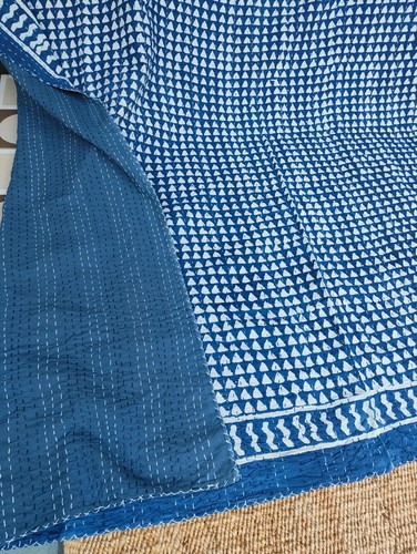 Indigo floral print indian - indigo,