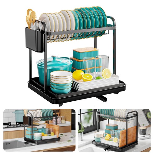 Tier dish drainer rack - 2,