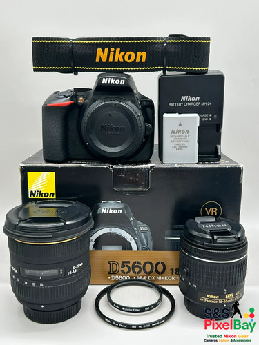 Nikon d5600 dslr 55mm - nikon, 18-55mm