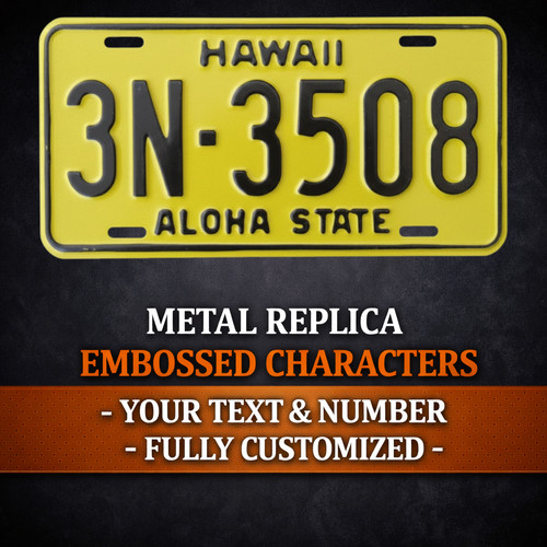 Hawaii 1971 metal embossed - 1971,
