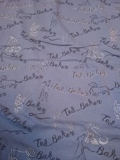 TED BAKER BABY'S BLANKET BLUE WAFFLE AND DOG DESIGN