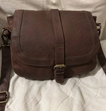 Fat Face Brown Leather Satchel