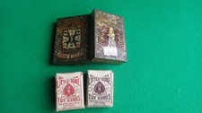 56277 Old Vintage Antique Tin Sign Little Deuce Playing Card Packs Gambling Toy