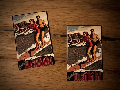 Surf stickers vintage - 2x,