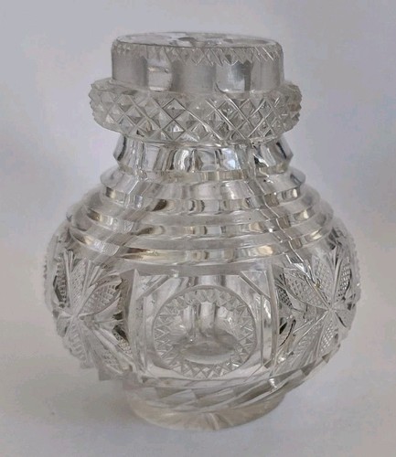 Beautiful cut glass rose - glass, bowl