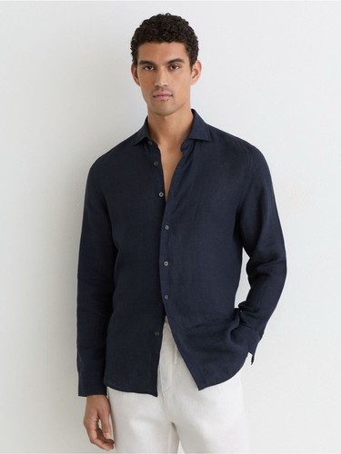 Reiss ruban linen shirt - linen, –