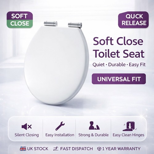 White mdf toilet seat soft - toilet,