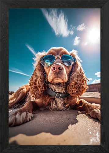 Cocker spaniel framed wall art - cocker,