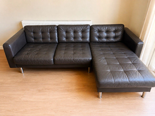 Next black leather corner - next,