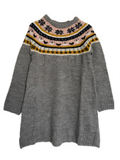 GIRLS KIDS PRETTY AUTUMN WINTER KNITTED JUMPER DRESS AGE 5 - 6 Y YRS YEARS NEW