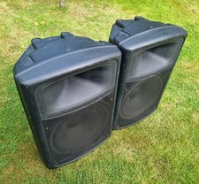 15" Passive Speakers Sound Lab PA Speakers 600w Pair 2 Way Black Pair "15 Inch"
