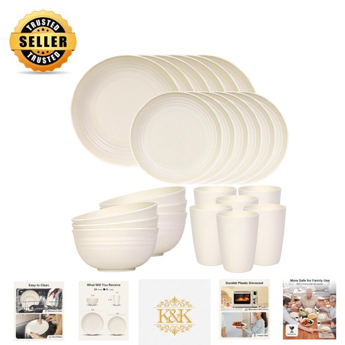 Elegant piece dinnerware - 24-piece,