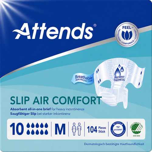 104 attends slip air - 104, comfort