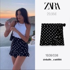 NWT S Zara Polka Dot Ruffled