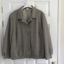 NEW FINN KARELIA LADIES TWEED STYLE SAGE GREEN MIX FULLY LINED JACKET SIZE 16