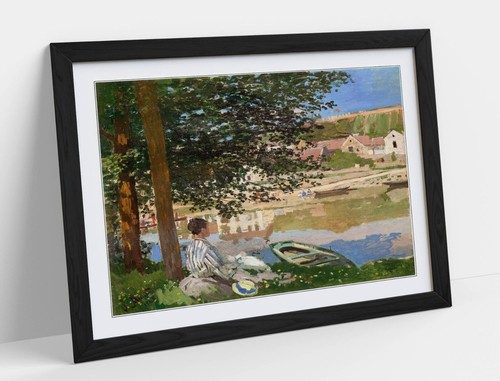 Claude monet the bank - claude, monet,