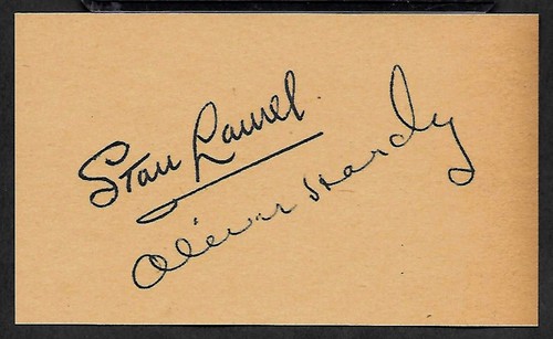 Laurel hardy autograph - hardy,