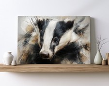Badger Canvas Wall Art Print