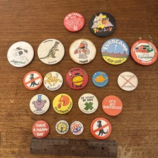 Vintage pin badges job lot - badges,