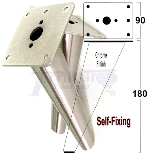 Chrome metal furniture legs - chrome,