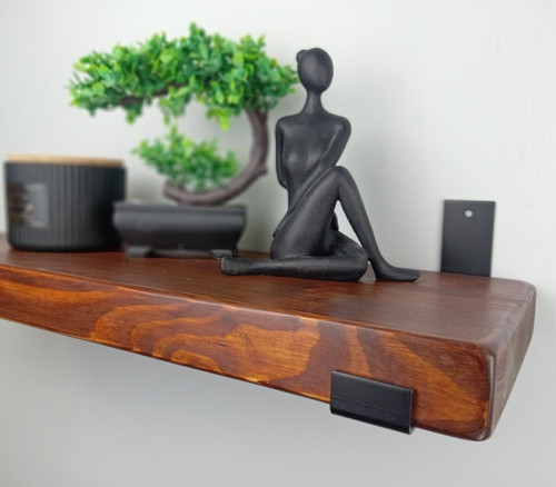 Rustic chunky wooden shelf - chunky,