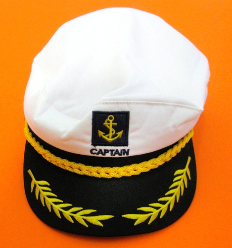 Captain hat men white - captain's,