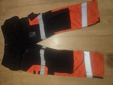 Blaklader X1500 Class 2 hi viz mens worktrousers Red/Black size:40R