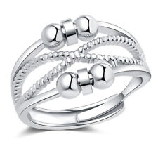 Anti-anxiety Spinner Beads Designs Fidget Rotating Adjustable Ring Jewellery UK