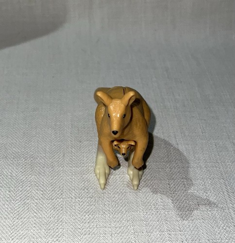 Kangaroo and baby figurine toy - and,