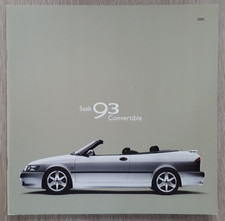 Saab 93 Convertible Brochure 2001 - 9-3  S  SE  Aero  2.0t  2.0 Turbo