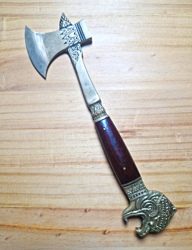 Engraved decorative hatchet - decorative,