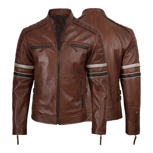 Vintage men leather jacket - men's,