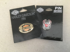 Harley Davidson Official Vintage Pin Badges x 2