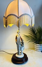 Florence Guiseppe Armani “Lady w/Vase Of Flowers” Table Lamp