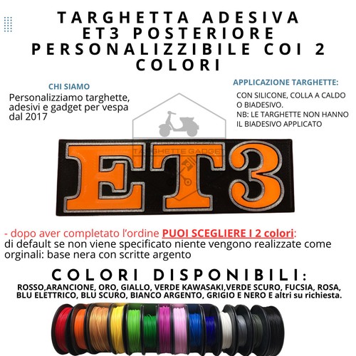 Rear plate et3 vespa - rear,